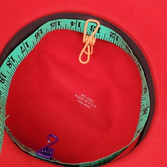 Vintage Red Felted  veil‎ hat - Picture 10 of 11